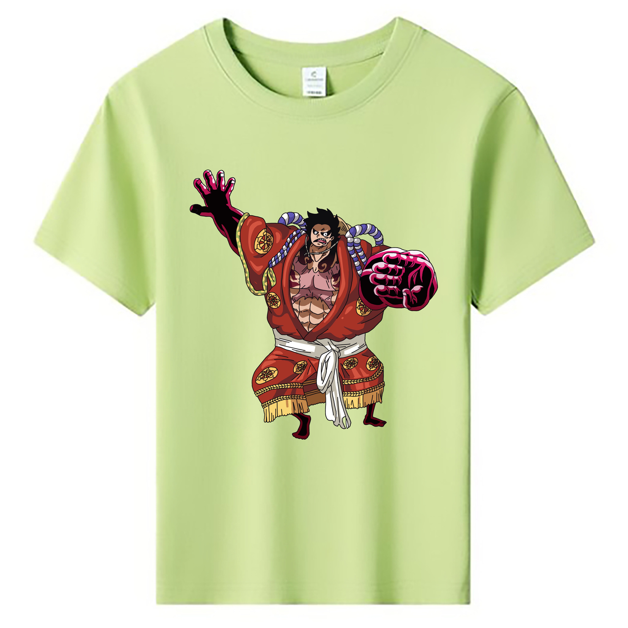 ワンピース モンキー・D・ルフィ ONE PIECE Monkey D. Luffy 綿100％キッズTシャツ（フロントプリント）